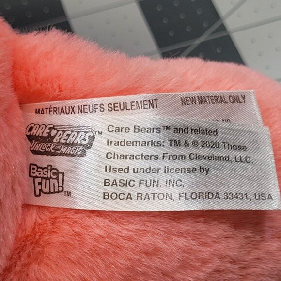 Care Bears Love A Lot Bear Basic Fun Stuffed Plush‎ Toy Pink Hearts 14" 2020 - Picture 5 of 10